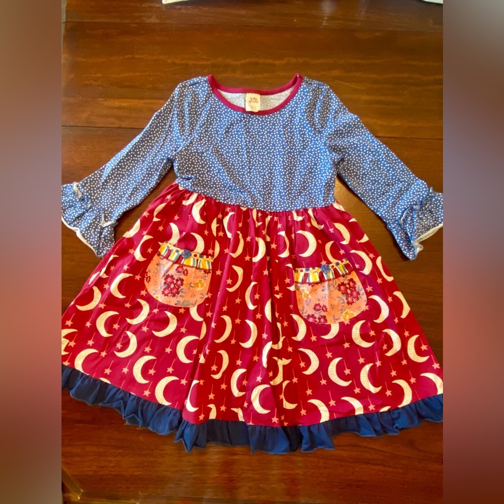 Wildflowers Clothing Cosmic Crush Moon Ballet Dress Pocketful of Wonder Sz 8